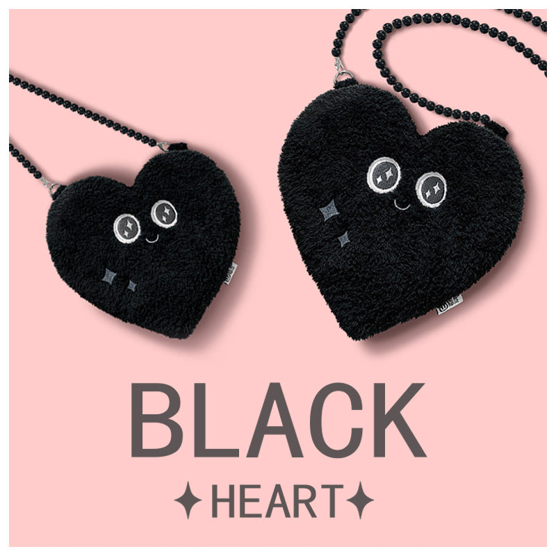 2 Pack Black Heart Spades Crossbody Bag