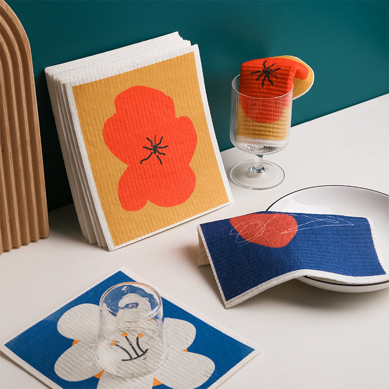 Cellulose Sponge Swedish Dishcloth Oil-Free Cleaning Cloth