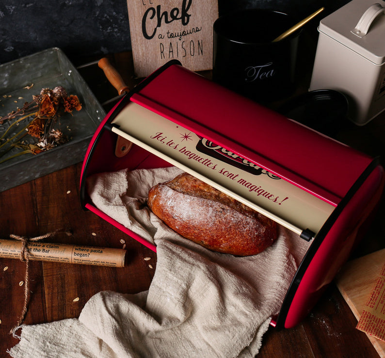 Vintage Rollup Top Bread Box