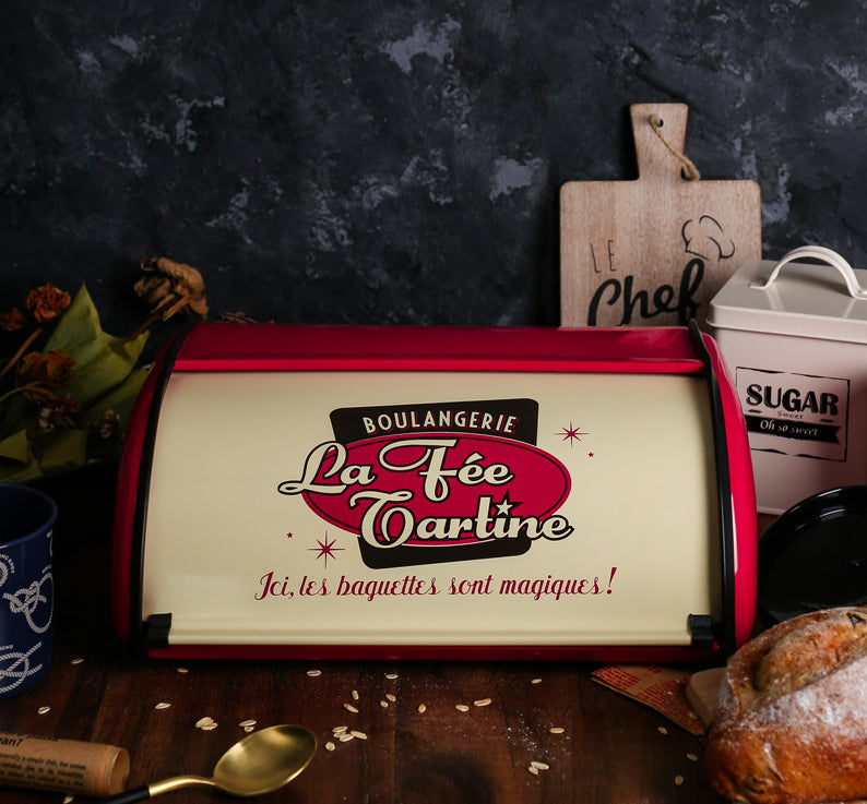 Vintage Rollup Top Bread Box