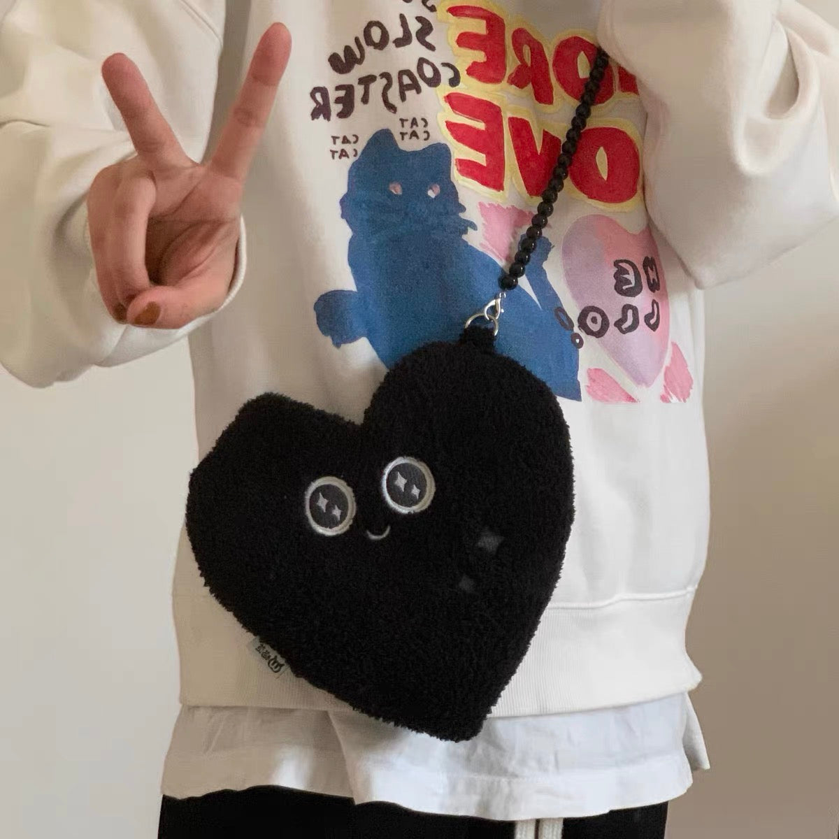 2 Pack Black Heart Spades Crossbody Bag