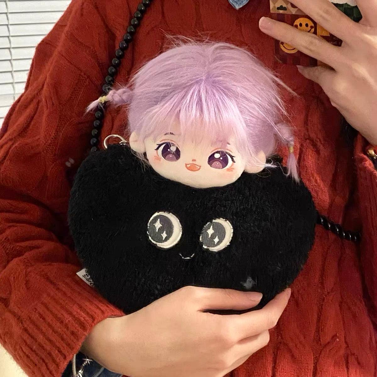 2 Pack Black Heart Spades Crossbody Bag