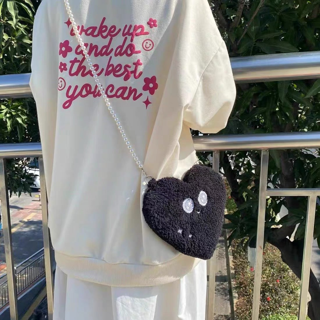 2 Pack Black Heart Spades Crossbody Bag