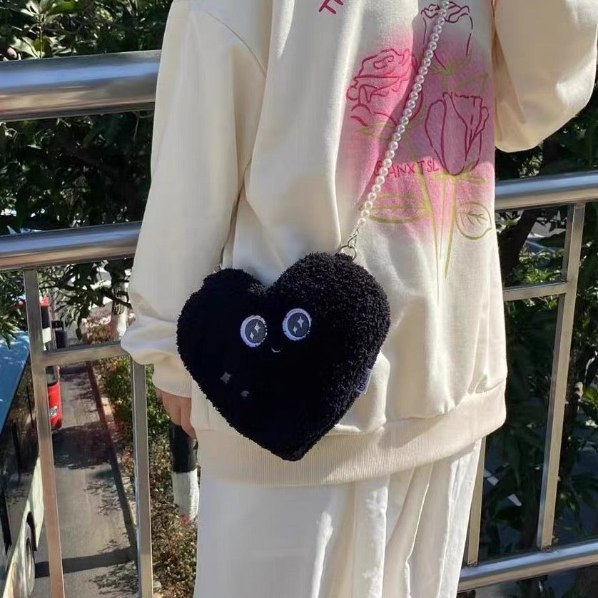 2 Pack Black Heart Spades Crossbody Bag