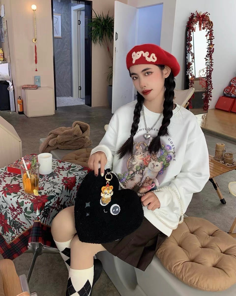 2 Pack Black Heart Spades Crossbody Bag