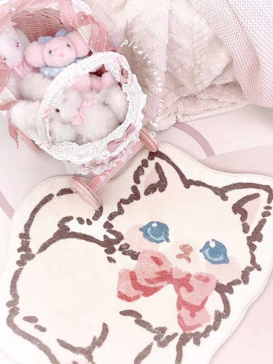 Cartoon cutie kitten floor Mat