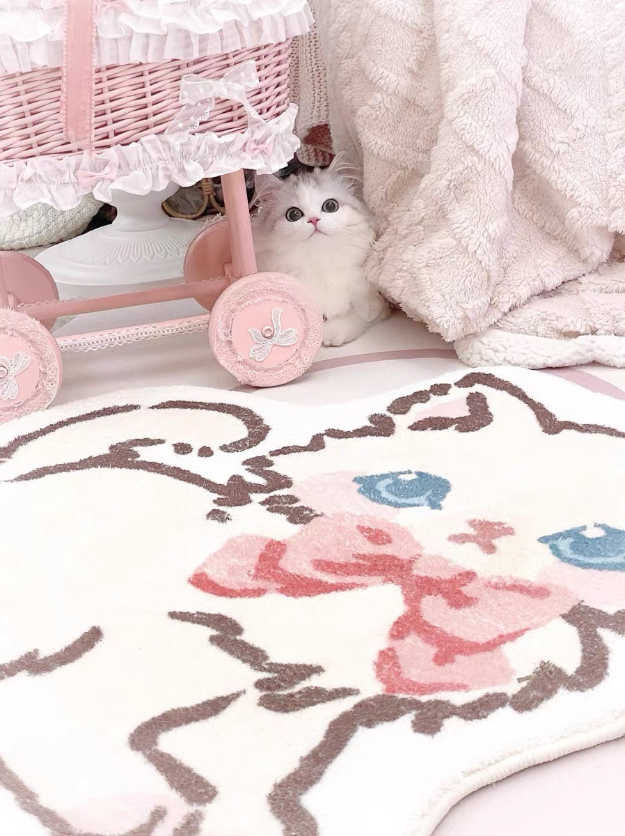 Cartoon cutie kitten floor Mat
