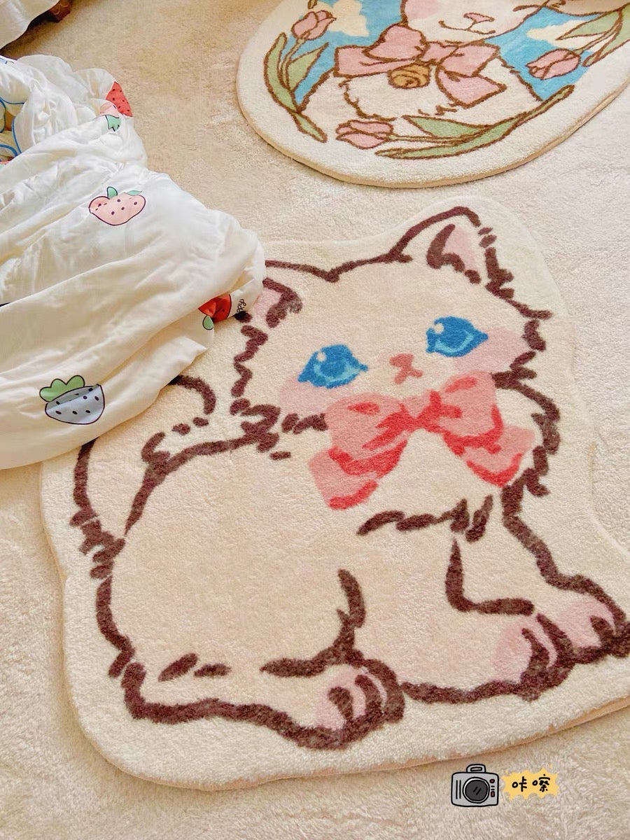 Cartoon cutie kitten floor Mat