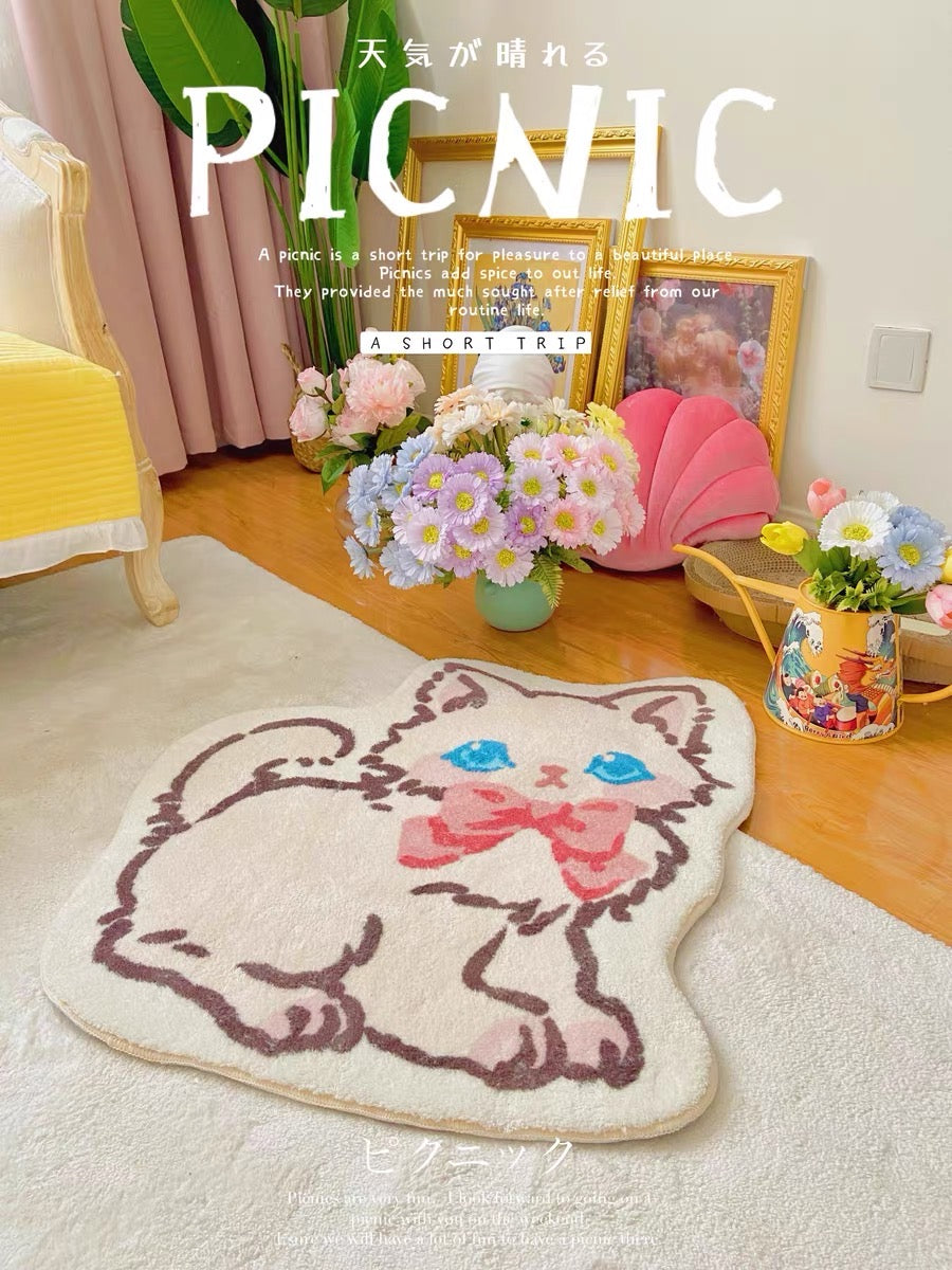 Cartoon cutie kitten floor Mat