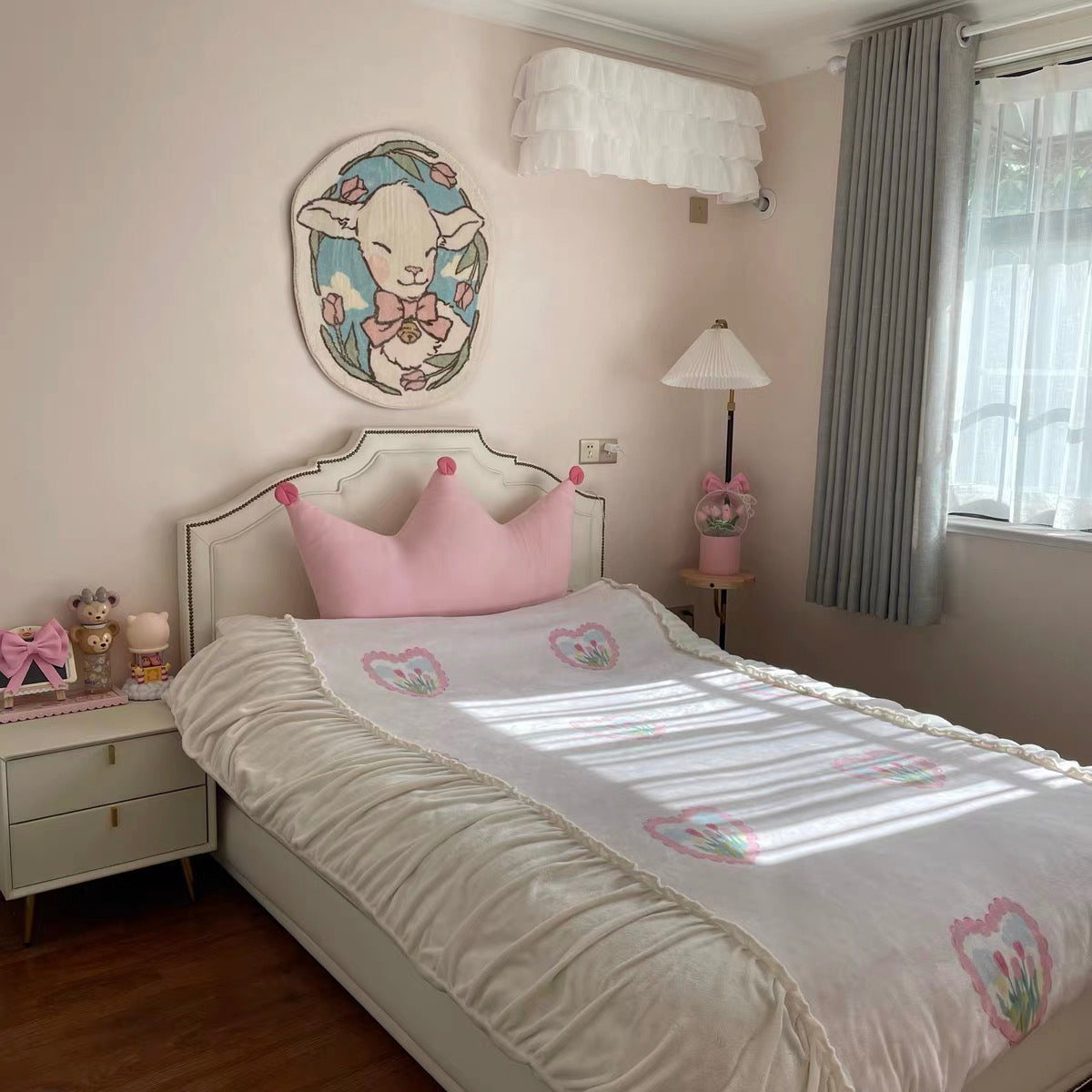 Cartoon Cutie Sheep Bedroom Carpet