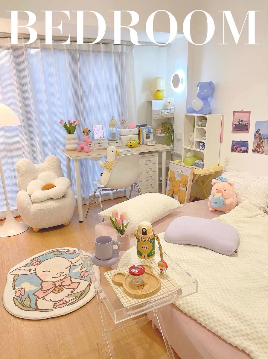 Cartoon Cutie Sheep Bedroom Carpet
