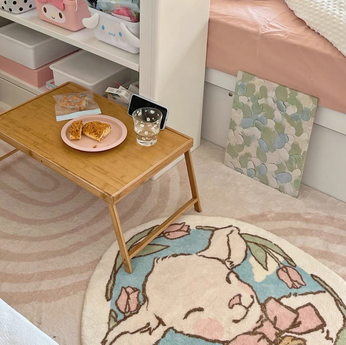 Cartoon Cutie Sheep Bedroom Carpet