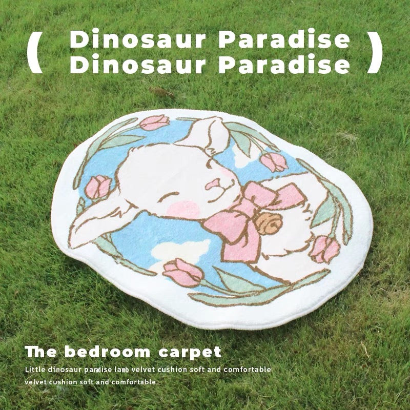 Cartoon Cutie Sheep Bedroom Carpet