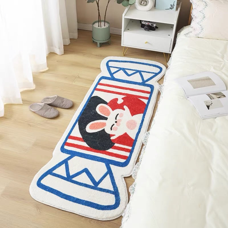 Rabbit candy Floor Mat Washable Carpet for Living Room