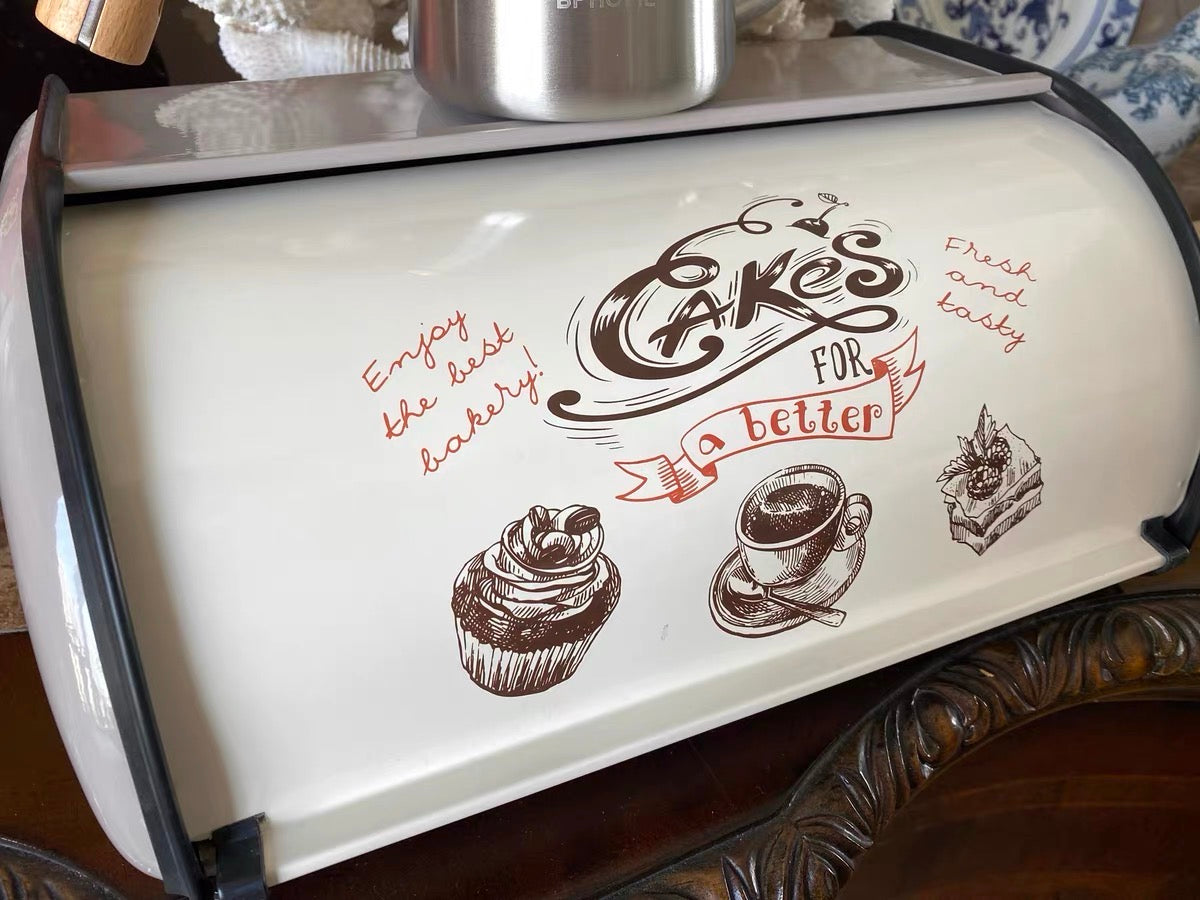 Vintage Rollup Top Bread Box