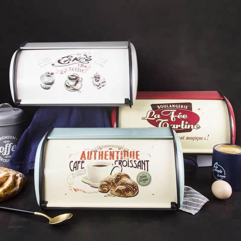 Vintage Rollup Top Bread Box