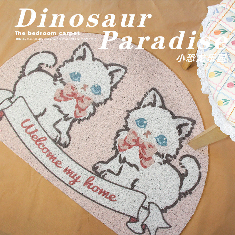 Cute Cat PVC Non-Slip Door Mat
