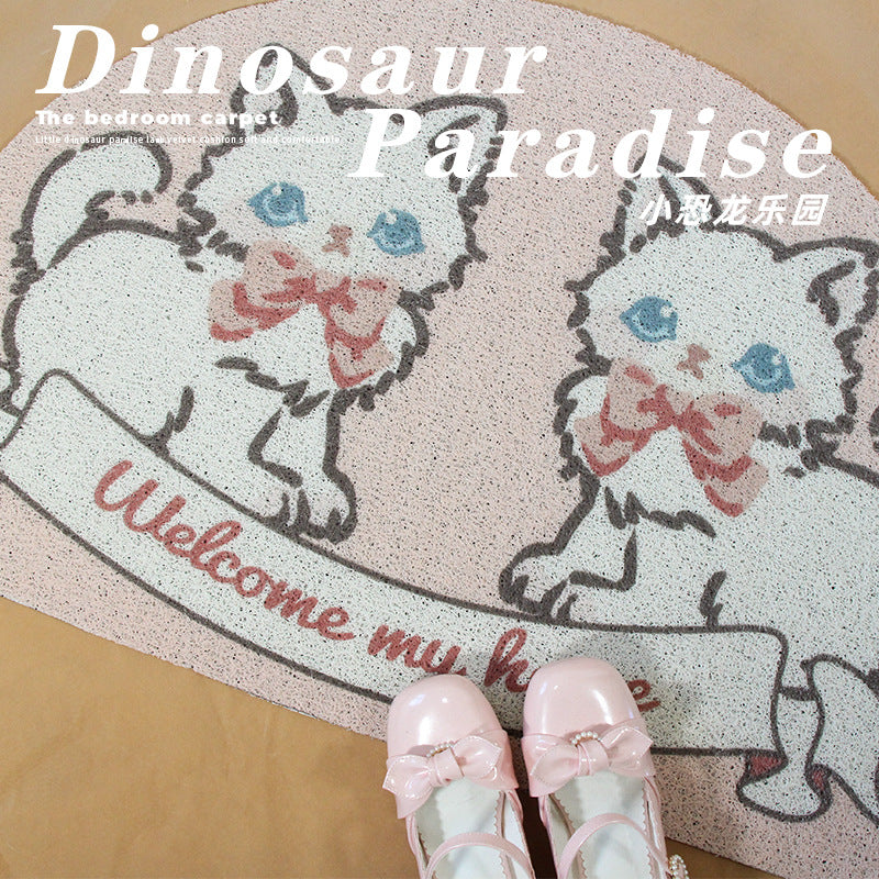 Cute Cat PVC Non-Slip Door Mat