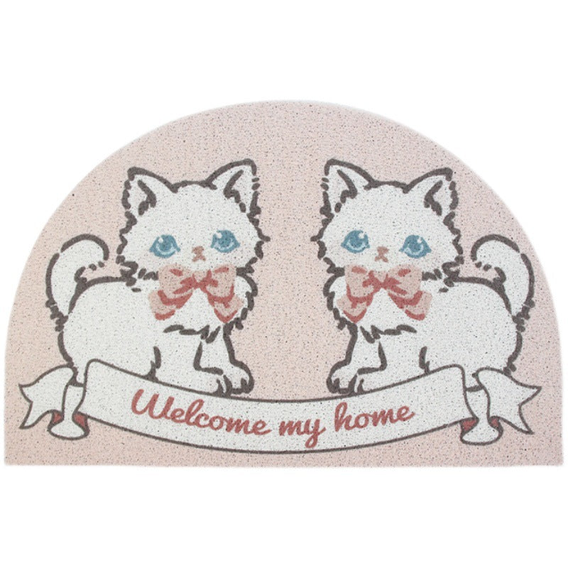 Cute Cat PVC Non-Slip Door Mat