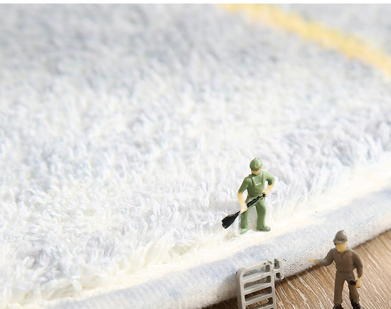 Modern Marbled Print Bedside Rug