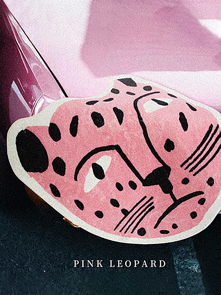 Vintage Pink Leopard Rug