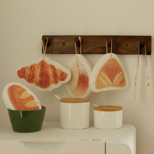 3PC Non-stick Compressed Cartoon Wood Pulp Sponge