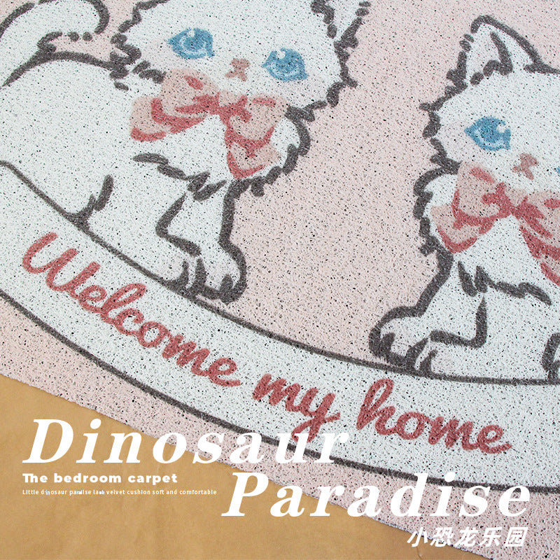 Cute Cat PVC Non-Slip Door Mat