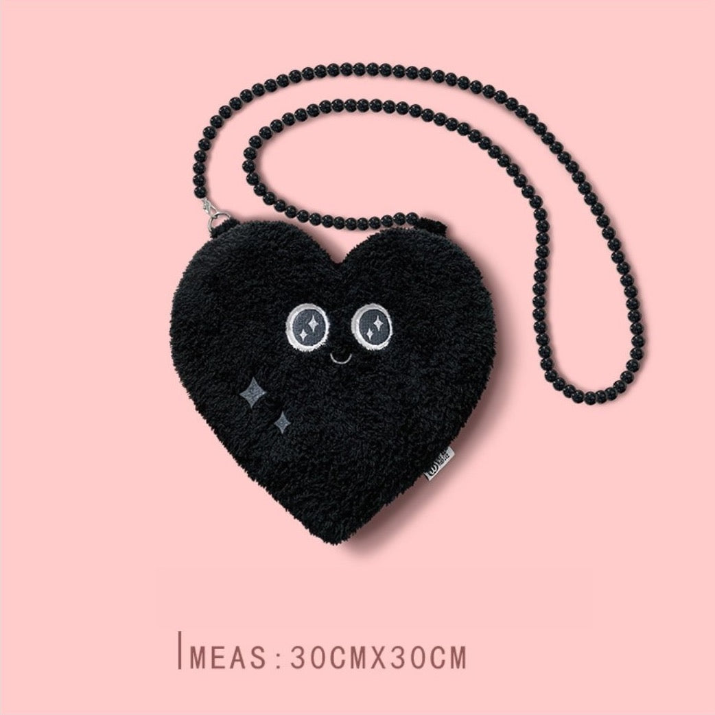 2 Pack Black Heart Spades Crossbody Bag