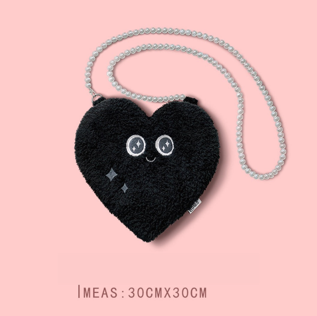 2 Pack Black Heart Spades Crossbody Bag