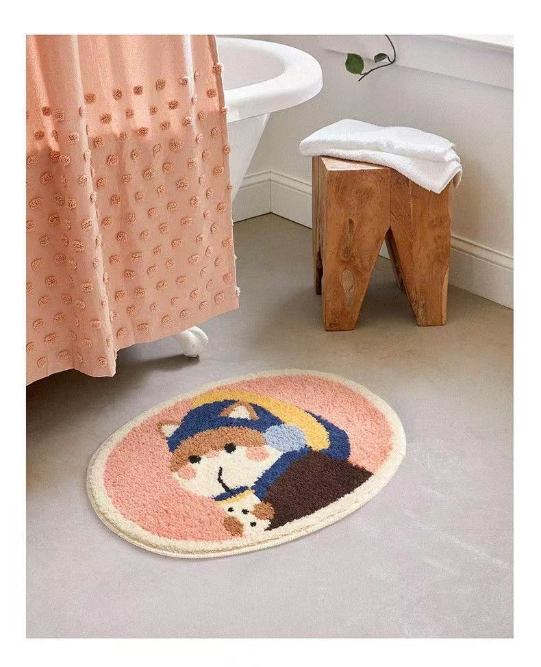 Bubble Tea Cat Floor & Bath Mat