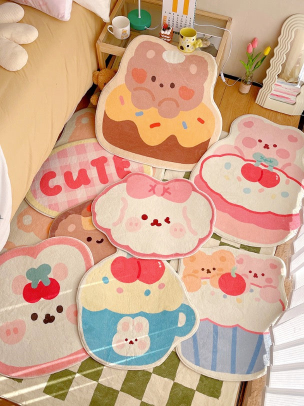 Cup Cake Donut Cutie Bear Soft Rug