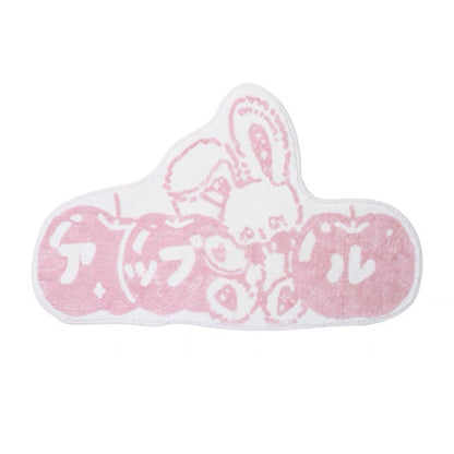 Cartoon Pink Rabbit Washable Carpet for Living Room