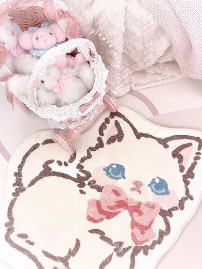 Cartoon cutie kitten floor Mat